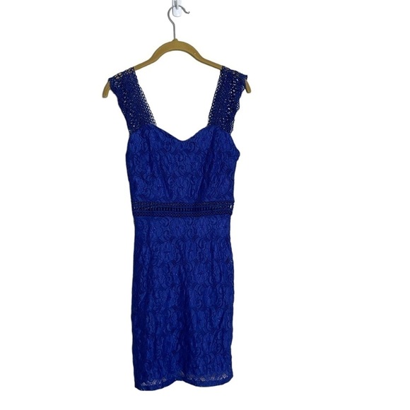 NSR Blue Lace Sweetheart Neckline Cocktail Dress XS - Picture 1 of 6